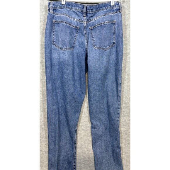 Universal Thread Boyfriend Jeans With Patches Frayed Hem Size 10 - Picture 5 of 6